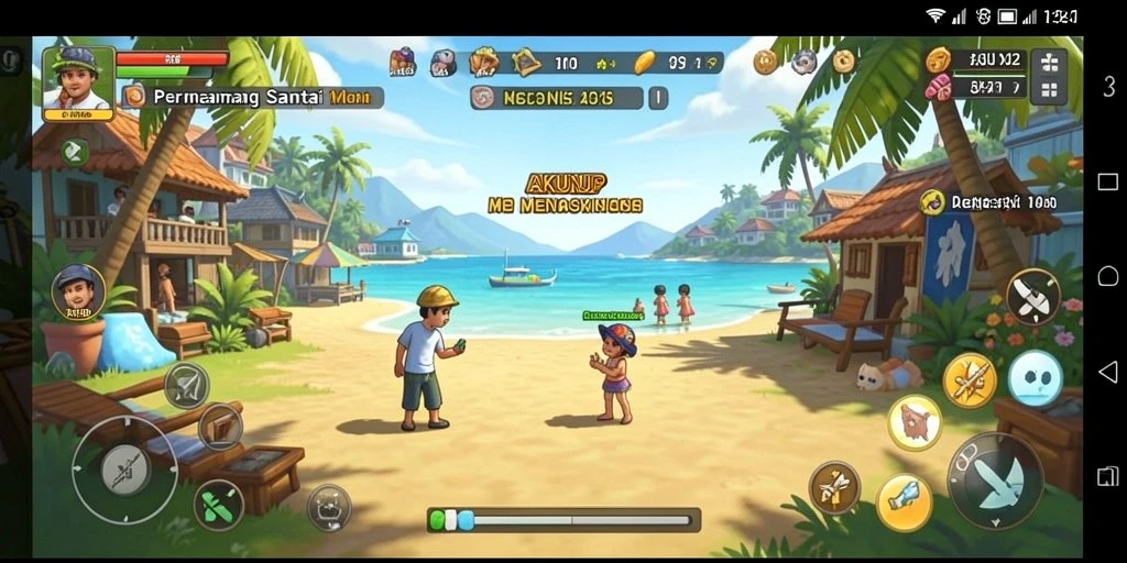 Tampilan gameplay AKUNJP yang penuh warna dan menyenangkan.