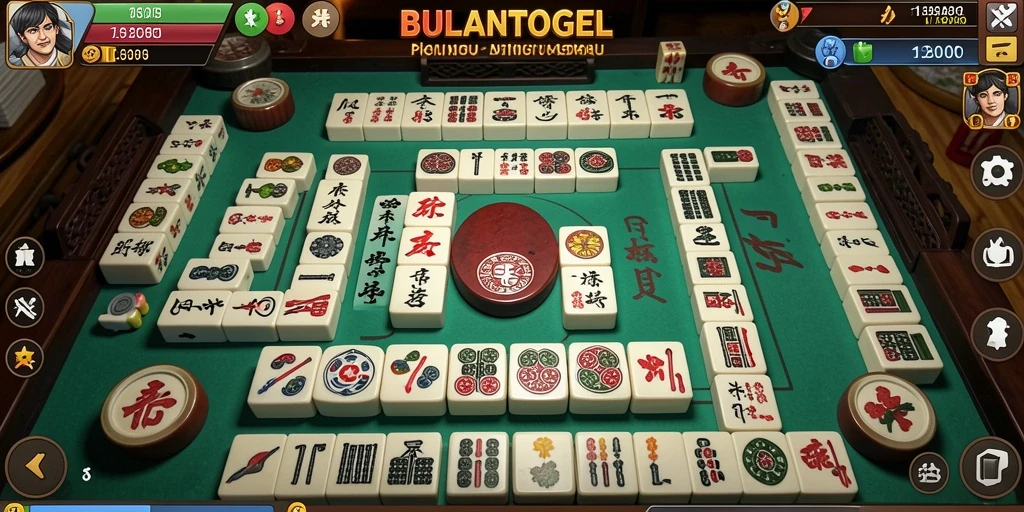 Gameplay seru BULANTOGEL dengan visual Mahjong yang menarik.