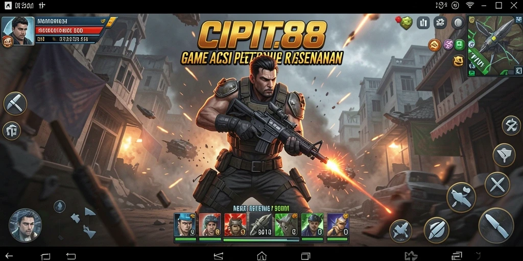 Screenshot gameplay <strong>CIPIT88</strong> yang menunjukkan aksi menegangkan dalam pertempuran.