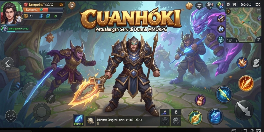 Screenshot gameplay CUANHOKI dengan aksi pertarungan yang mendebarkan.