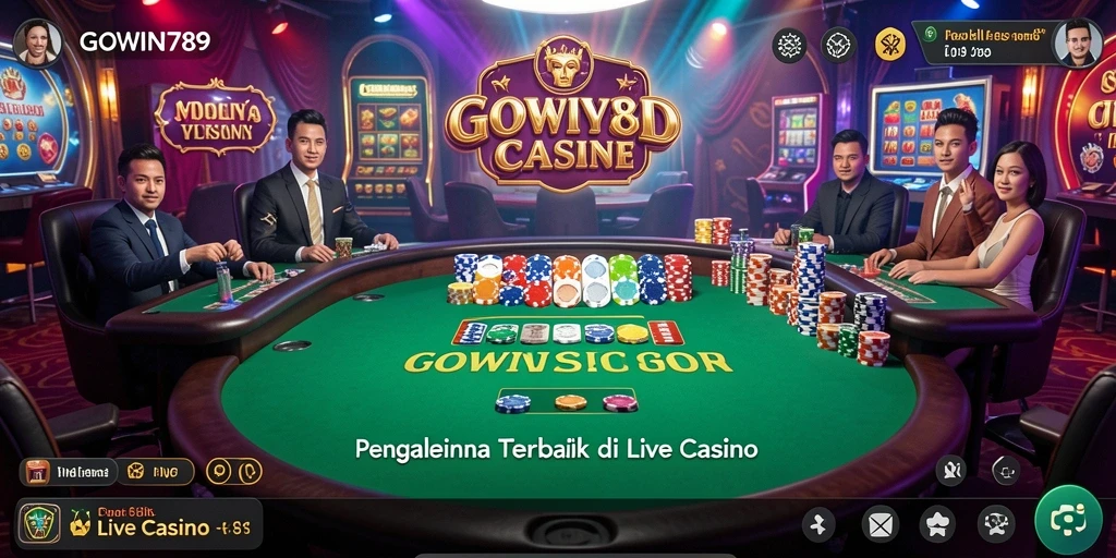 Tampilan gameplay GOWIN789 yang menakjubkan dan interaktif dalam Live Casino.