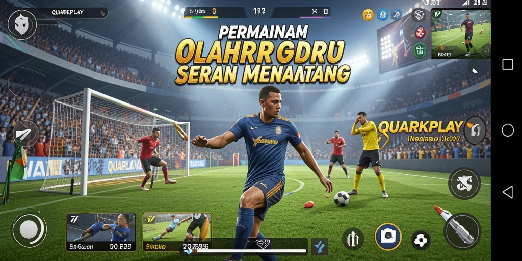 Tampilan menarik dari gameplay olahraga di QUARKPLAY.